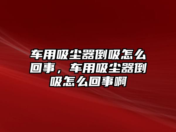 車用吸塵器倒吸怎么回事，車用吸塵器倒吸怎么回事啊