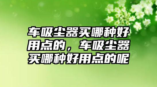 車吸塵器買哪種好用點的，車吸塵器買哪種好用點的呢