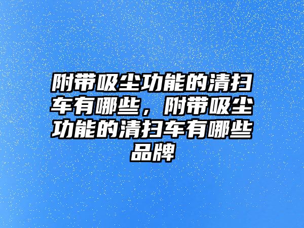 附帶吸塵功能的清掃車有哪些，附帶吸塵功能的清掃車有哪些品牌