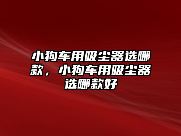 小狗車用吸塵器選哪款，小狗車用吸塵器選哪款好