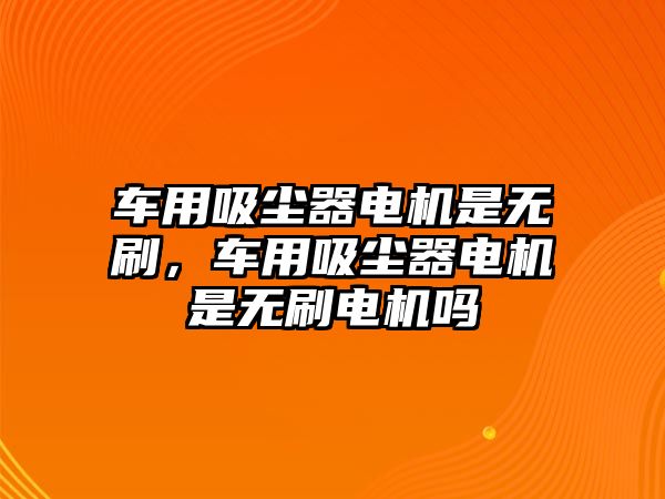 車用吸塵器電機(jī)是無刷，車用吸塵器電機(jī)是無刷電機(jī)嗎