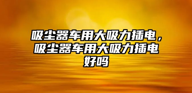 吸塵器車用大吸力插電，吸塵器車用大吸力插電好嗎