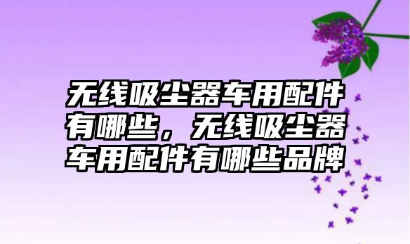 無線吸塵器車用配件有哪些，無線吸塵器車用配件有哪些品牌