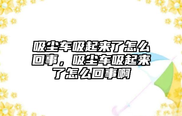 吸塵車吸起來了怎么回事，吸塵車吸起來了怎么回事啊