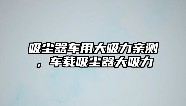 吸塵器車用大吸力親測，車載吸塵器大吸力