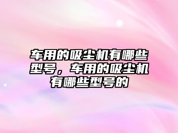 車用的吸塵機(jī)有哪些型號(hào)，車用的吸塵機(jī)有哪些型號(hào)的