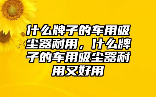 什么牌子的車用吸塵器耐用，什么牌子的車用吸塵器耐用又好用