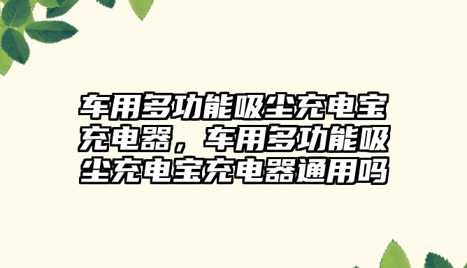 車用多功能吸塵充電寶充電器，車用多功能吸塵充電寶充電器通用嗎