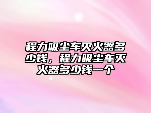 程力吸塵車滅火器多少錢，程力吸塵車滅火器多少錢一個(gè)