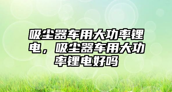 吸塵器車用大功率鋰電，吸塵器車用大功率鋰電好嗎