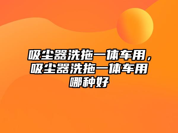 吸塵器洗拖一體車用，吸塵器洗拖一體車用哪種好