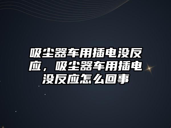 吸塵器車用插電沒(méi)反應(yīng)，吸塵器車用插電沒(méi)反應(yīng)怎么回事