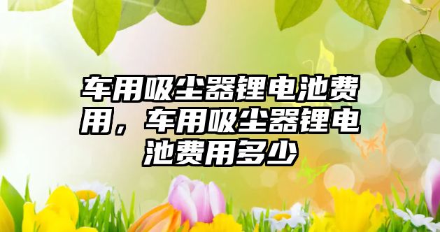 車用吸塵器鋰電池費(fèi)用，車用吸塵器鋰電池費(fèi)用多少