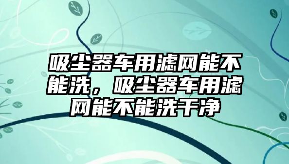 吸塵器車用濾網(wǎng)能不能洗，吸塵器車用濾網(wǎng)能不能洗干凈