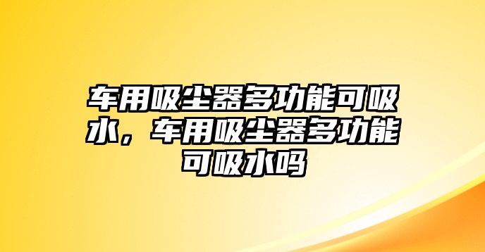 車用吸塵器多功能可吸水，車用吸塵器多功能可吸水嗎