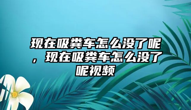 現(xiàn)在吸糞車怎么沒了呢，現(xiàn)在吸糞車怎么沒了呢視頻