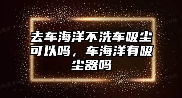 去車海洋不洗車吸塵可以嗎，車海洋有吸塵器嗎