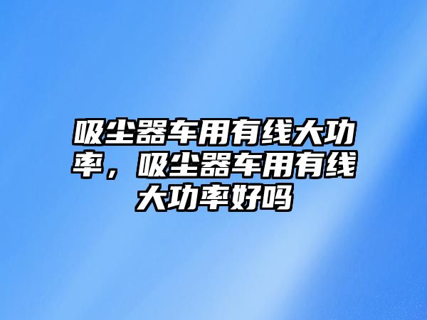 吸塵器車用有線大功率，吸塵器車用有線大功率好嗎