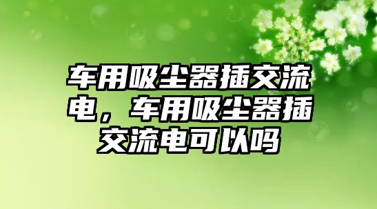 車用吸塵器插交流電，車用吸塵器插交流電可以嗎