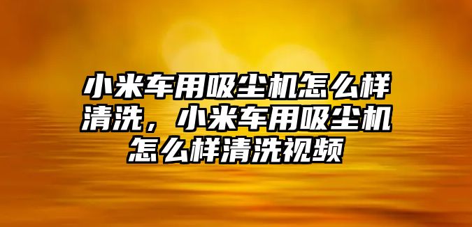 小米車用吸塵機(jī)怎么樣清洗，小米車用吸塵機(jī)怎么樣清洗視頻