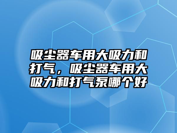 吸塵器車用大吸力和打氣，吸塵器車用大吸力和打氣泵哪個(gè)好