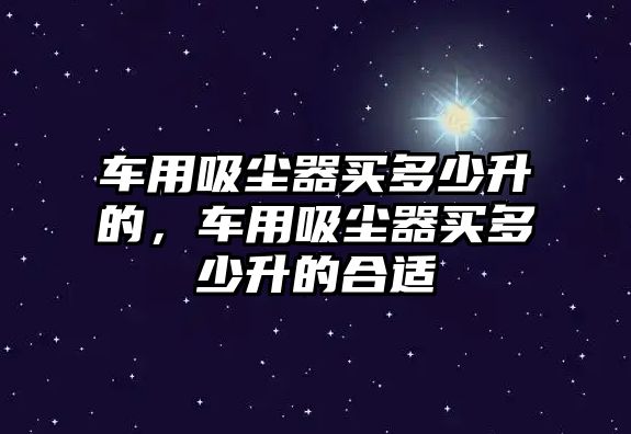 車用吸塵器買多少升的，車用吸塵器買多少升的合適