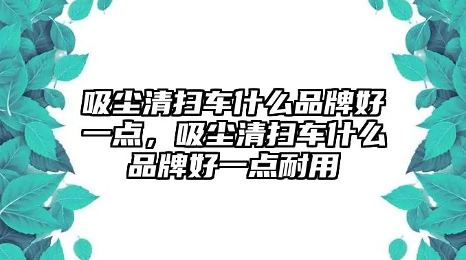 吸塵清掃車什么品牌好一點，吸塵清掃車什么品牌好一點耐用