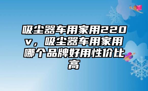 吸塵器車用家用220v，吸塵器車用家用哪個品牌好用性價比高