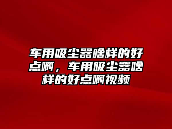 車用吸塵器啥樣的好點(diǎn)啊，車用吸塵器啥樣的好點(diǎn)啊視頻