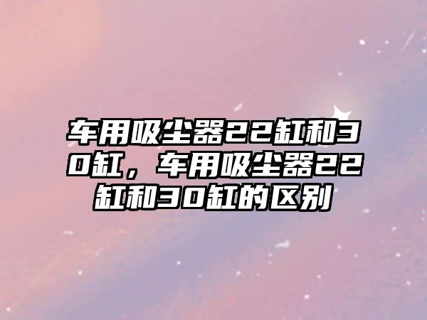 車用吸塵器22缸和30缸，車用吸塵器22缸和30缸的區(qū)別