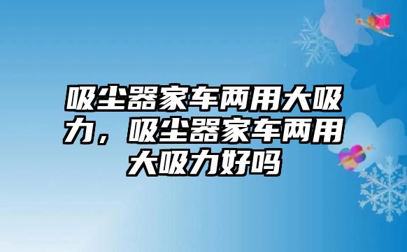 吸塵器家車兩用大吸力，吸塵器家車兩用大吸力好嗎