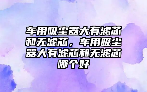 車用吸塵器大有濾芯和無濾芯，車用吸塵器大有濾芯和無濾芯哪個(gè)好