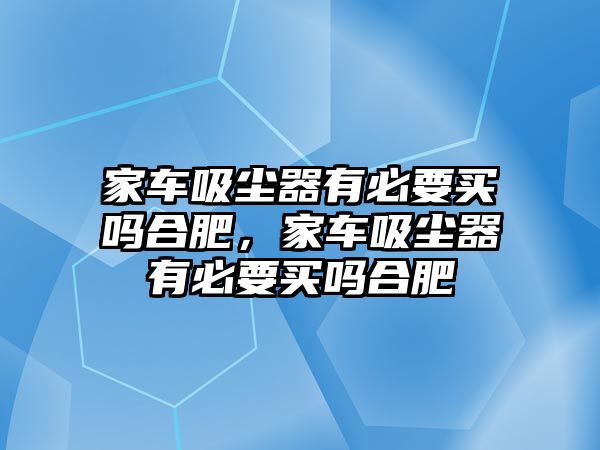 家車吸塵器有必要買嗎合肥，家車吸塵器有必要買嗎合肥