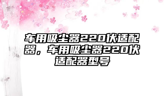 車(chē)用吸塵器220伏適配器，車(chē)用吸塵器220伏適配器型號(hào)