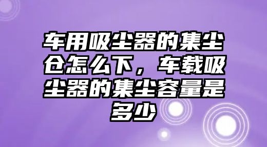 車用吸塵器的集塵倉怎么下，車載吸塵器的集塵容量是多少