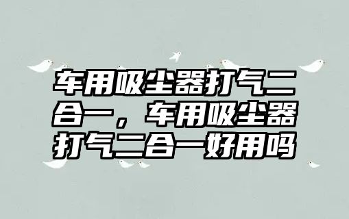 車用吸塵器打氣二合一，車用吸塵器打氣二合一好用嗎