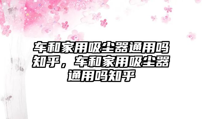 車和家用吸塵器通用嗎知乎，車和家用吸塵器通用嗎知乎