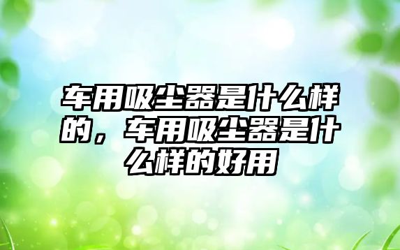 車用吸塵器是什么樣的，車用吸塵器是什么樣的好用