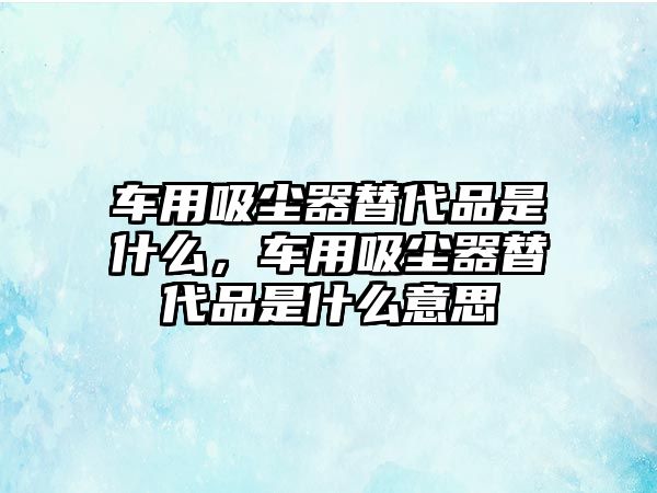 車用吸塵器替代品是什么，車用吸塵器替代品是什么意思