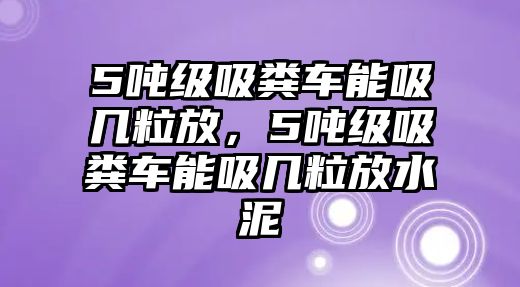 5噸級吸糞車能吸幾粒放，5噸級吸糞車能吸幾粒放水泥