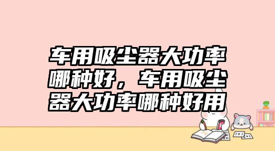 車用吸塵器大功率哪種好，車用吸塵器大功率哪種好用