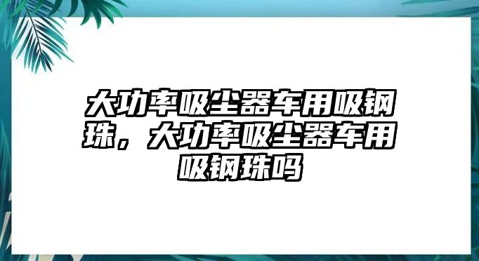 大功率吸塵器車用吸鋼珠，大功率吸塵器車用吸鋼珠嗎