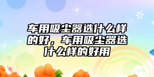 車用吸塵器選什么樣的好，車用吸塵器選什么樣的好用