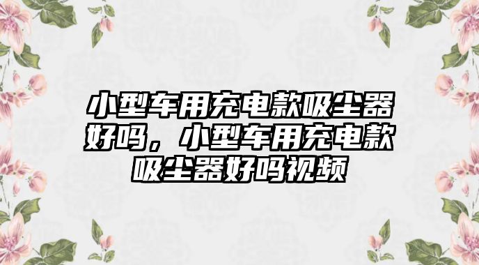 小型車用充電款吸塵器好嗎，小型車用充電款吸塵器好嗎視頻