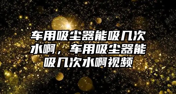 車用吸塵器能吸幾次水啊，車用吸塵器能吸幾次水啊視頻